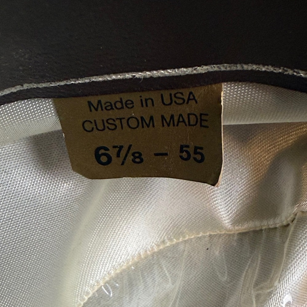 Vintage Mens Wright Mirakai Custom Made Fedora Hat Brown Wool Size 6 7/8 - Picture 7 of 13